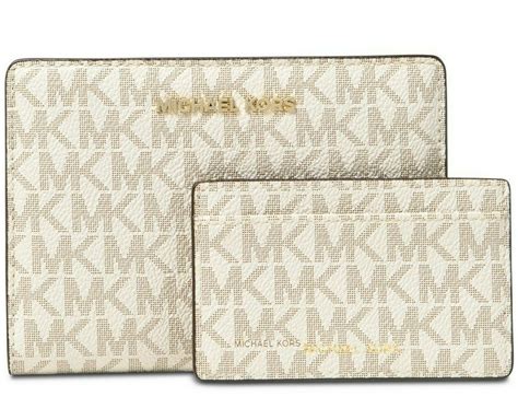 michael michael kors signature 2-in-1 card case carryall|More.